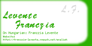 levente franczia business card